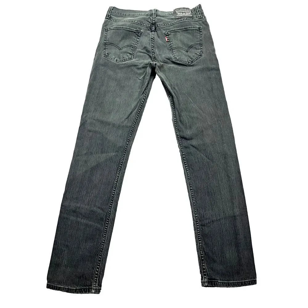 Levi's 511 Tag Sz 32x34 (Fits 31) Men's Black Narrow‎ Leg Jeans Lean Hip